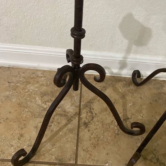 Vintage Wrought Iron Rustic Set Of (2) 16”& 21” Gothic Regency Candle Holders - Picture 15 of 16